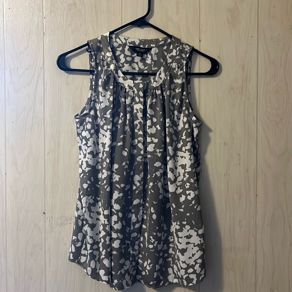 Simply Vera Wang Gray & White sleeveless top XS